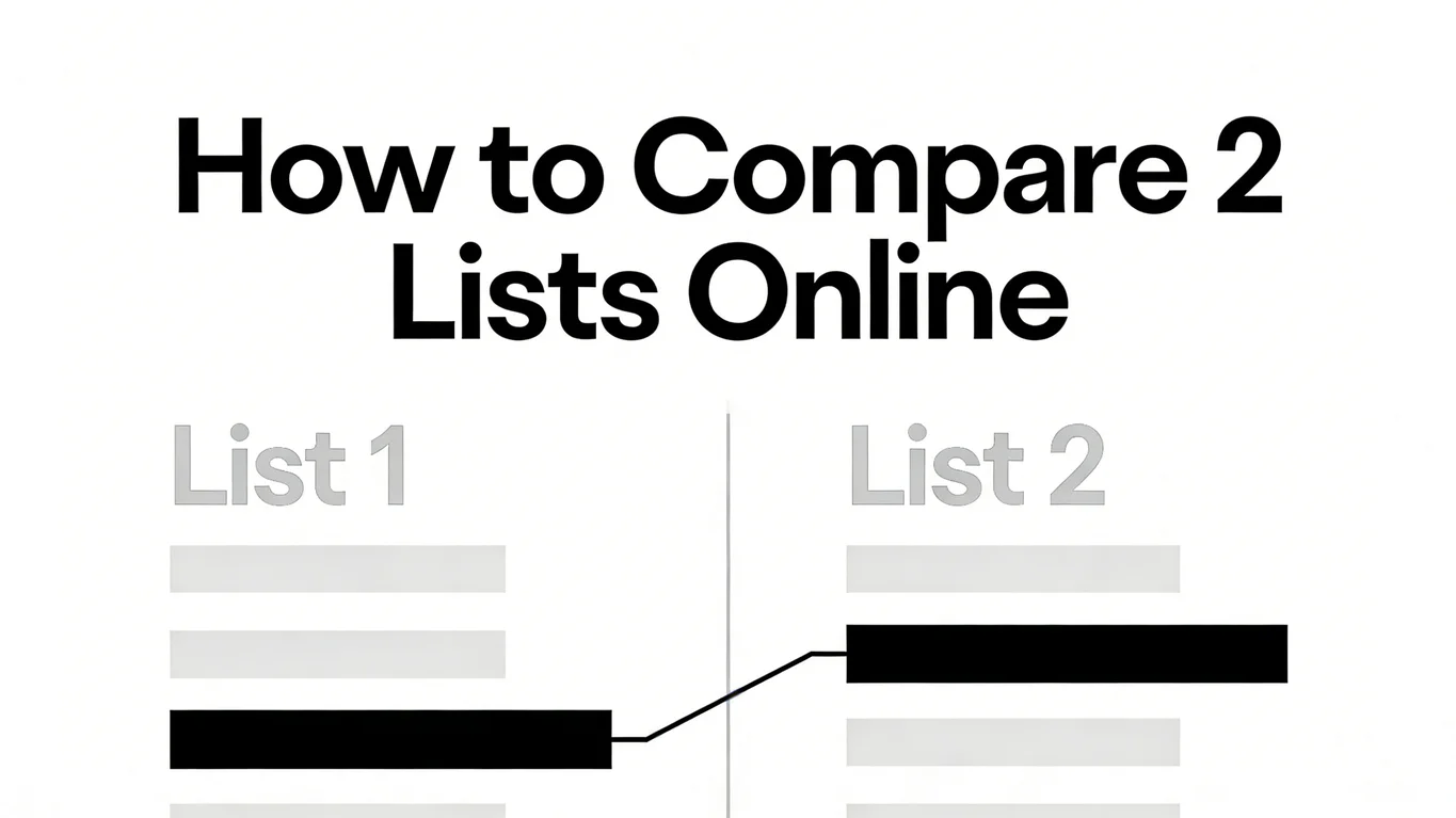 How to Compare 2 Lists and Find Differences, Duplicates, and Common Items Instantly